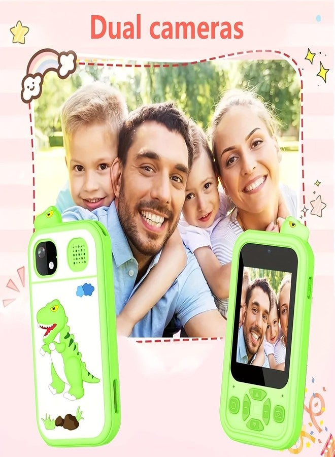 BLiSS HUES Kids Smartphone Toy with MP3 Music Player Dual Camera for Selfies in-Built Games 2.4" Screen 8MP Camera Toys for Boys & Girls (Z-7 Green) - Image 3